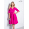 CYKLÁMENOVÉ KRÁTKE ELEGANTNÉ ŠATY LUCIA 