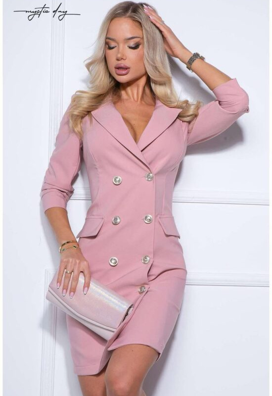 PUDROVORUŽOVÉ SAKOVÉ ŠATY ZELLA