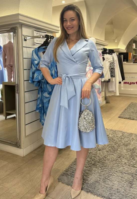 SVETLOMODRÉ KRÁTKE ELEGANTNÉ ŠATY LUCIA 