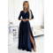 TMAVOMODRÉ DLHÉ SPOLOČENSKÉ ŠATY AMBER II 